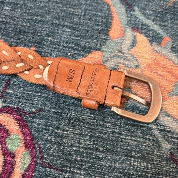 Abercrombie Brown Braided leather Belt S - Picture 2 of 4